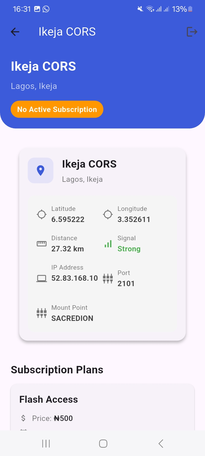 SOGPOS Mobile app screenshot